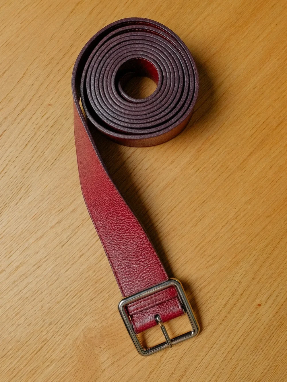 Alexander McQueen Extra Long Burgundy Leather Wrap Belt 74”